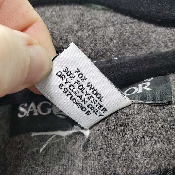 Sag Harbor L/XL Soft Wool Blazer Grey Long Women's - Picture 5 of 9